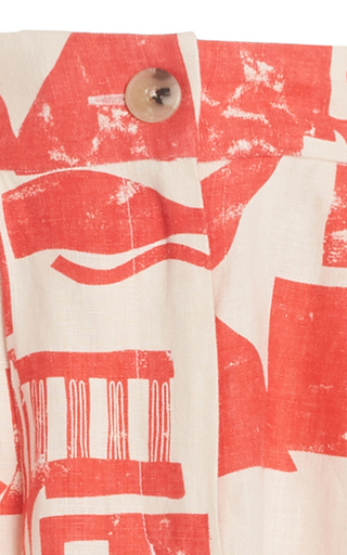 Tulay Printed Woven-Hemp Maxi Skirt展示图