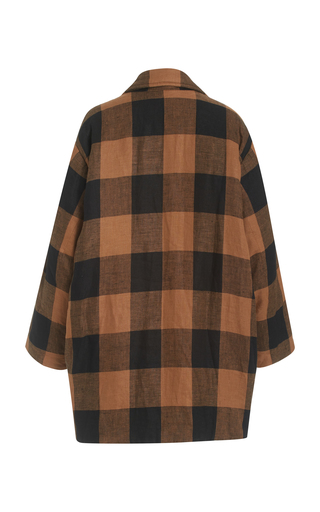 Clem Woven-Cotton Plaid Coat展示图