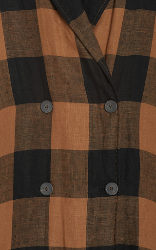 Clem Woven-Cotton Plaid Coat展示图