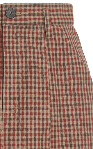 Nakita Plaid Woven Cotton Skirt展示图