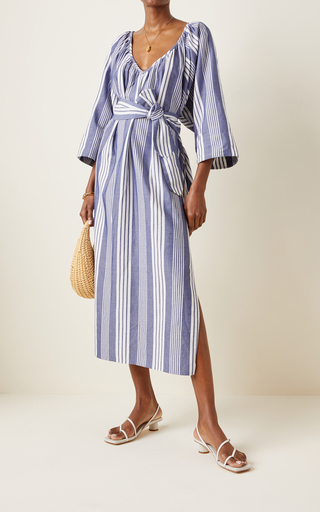 Luz Striped Cotton-Blend Maxi Dress展示图