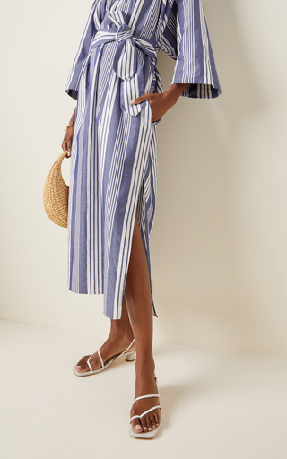 Luz Striped Cotton-Blend Maxi Dress展示图