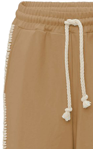 Embroidered Cotton Wide-Leg Track Pants展示图