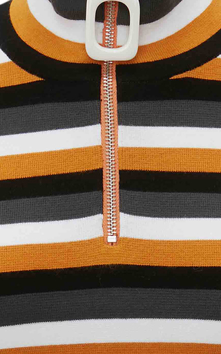 Striped Jersey Half-Zip Top展示图