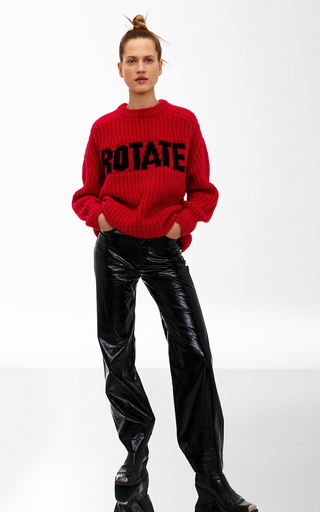 Rotie Textured Faux-Leather Pants展示图