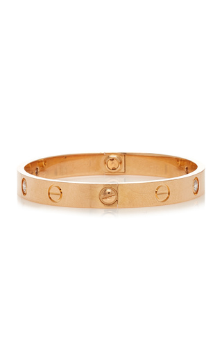 18K Rose Gold & Diamond Cartier Love Bracelet展示图