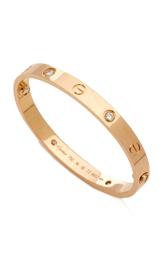 18K Rose Gold & Diamond Cartier Love Bracelet展示图