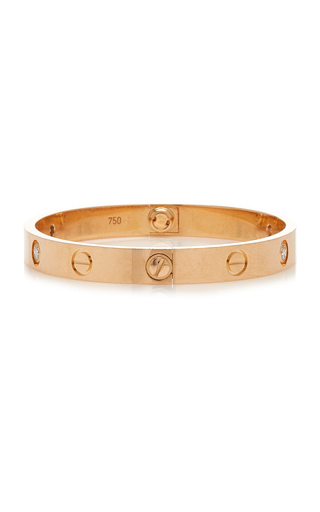 18K Rose Gold & Diamond Cartier Love Bracelet展示图