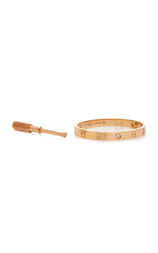 18K Rose Gold & Diamond Cartier Love Bracelet展示图