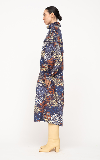 Enora Floral-Printed Crepe Midi Dress展示图