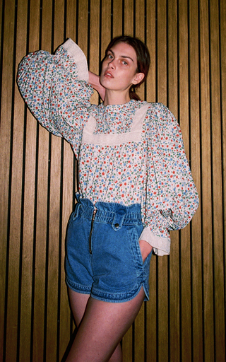 Bubbie Floral-Printed Cotton Top展示图