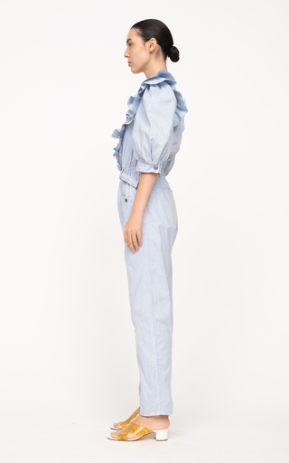 Maura Acid-Wash Denim Jumpsuit展示图