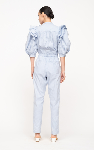 Maura Acid-Wash Denim Jumpsuit展示图