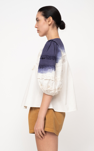 Everlyn Puff Sleeve Cotton Top展示图