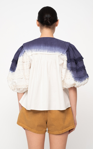 Everlyn Puff Sleeve Cotton Top展示图