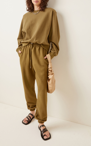 Vanessa Padded-Shoulder Organic Cotton Sweatshirt展示图