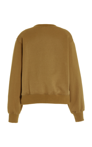 Vanessa Padded-Shoulder Organic Cotton Sweatshirt展示图