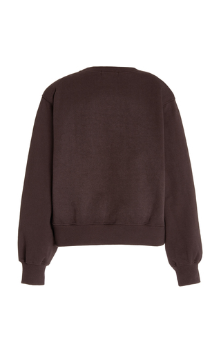 Vanessa Padded-Shoulder Organic Cotton Sweatshirt展示图