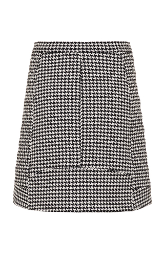 Graphic Softness Houndstooth Virgin Wool Skirt展示图