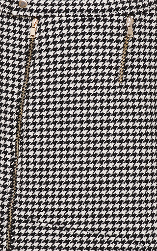 Graphic Softness Houndstooth Virgin Wool Skirt展示图