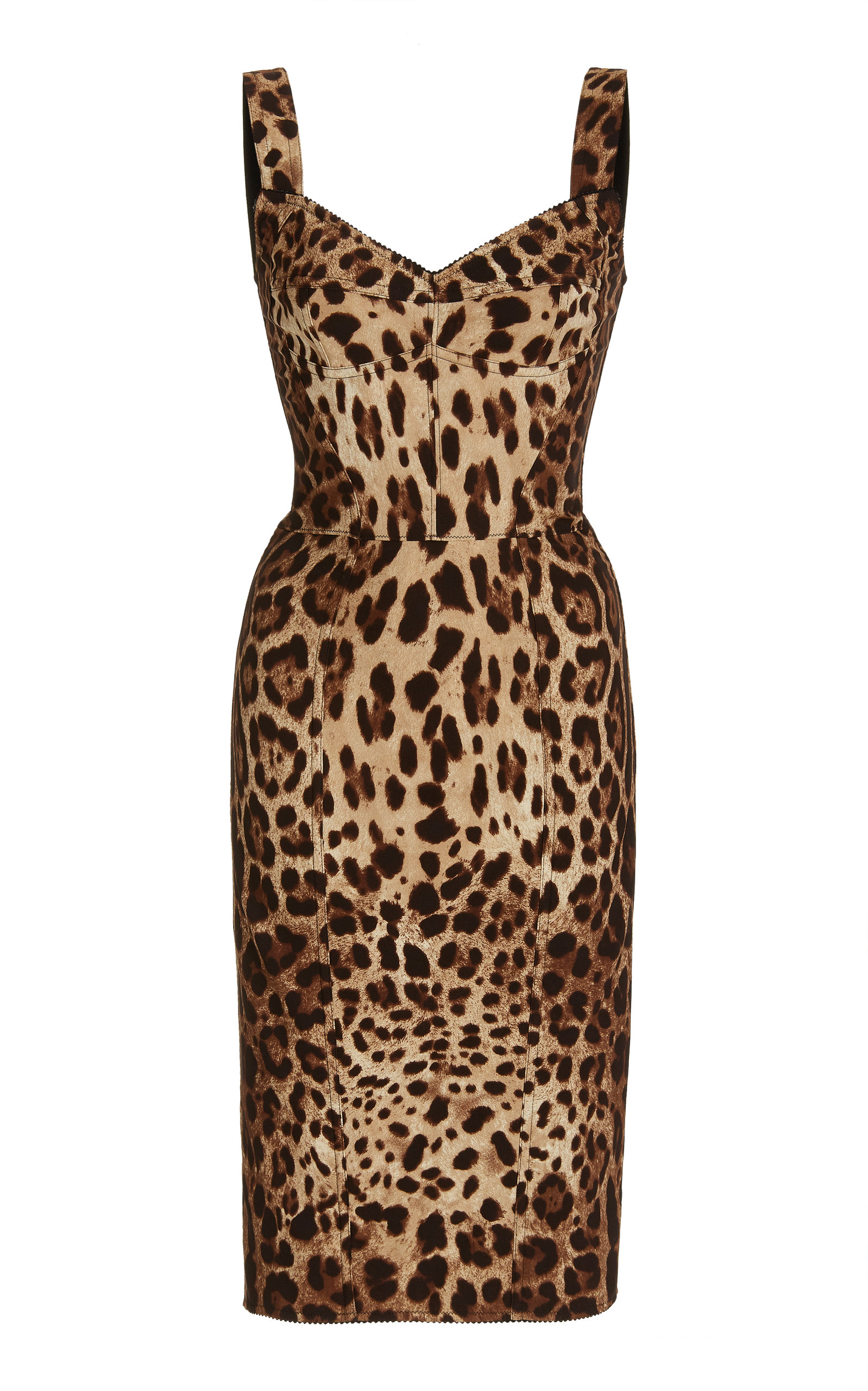 Leopard print cady midi dress - Dolce & Gabbana - Women