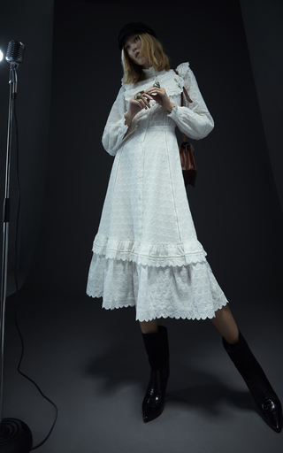 Rossetta Frill-Trimmed Broderie Dress展示图