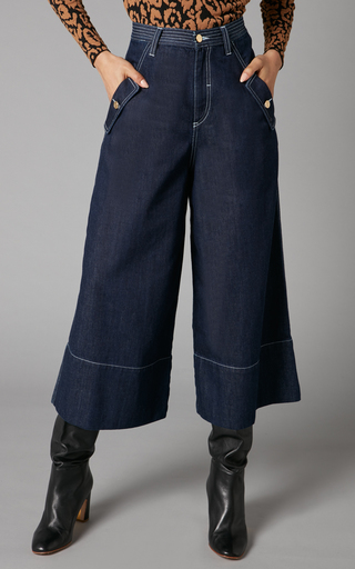 Elise Rigid High-Rise Culotte Jeans展示图