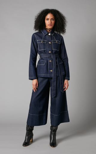 Elise Belted Denim Jacket展示图