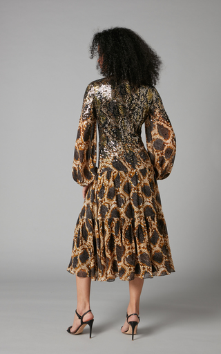 Mambo Sequined Crepe Midi Dress展示图