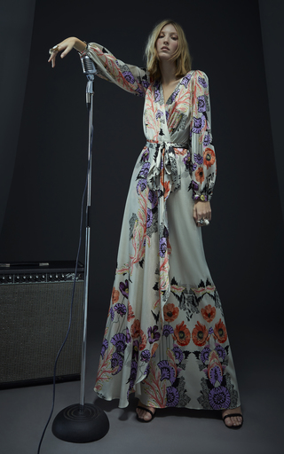 Avril Floral Silk-Blend Wrap Dress展示图