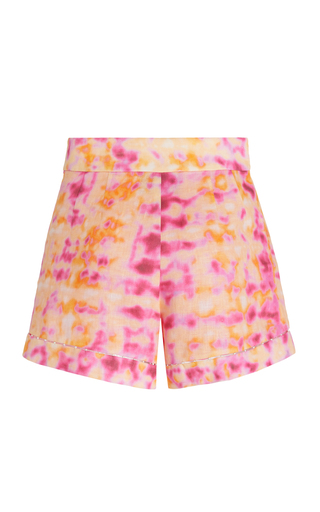 Mielle Tie-Dye Linen Shorts展示图