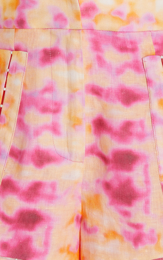 Mielle Tie-Dye Linen Shorts展示图