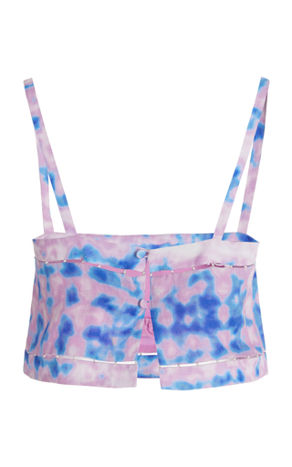 Sylva Tie-Dye Linen Cropped Top展示图