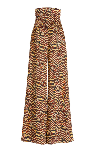 Cyprus Printed Georgette Wide-Leg Pants展示图