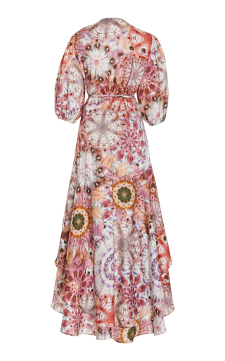 Rozella Printed Satin Wrap Dress展示图