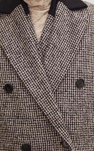 Flyette Houndstooth Wool-Blend Coat展示图