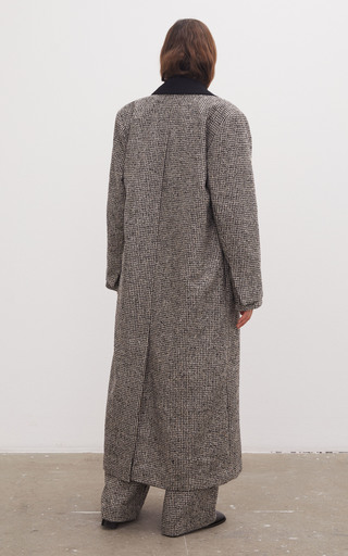 Flyette Houndstooth Wool-Blend Coat展示图