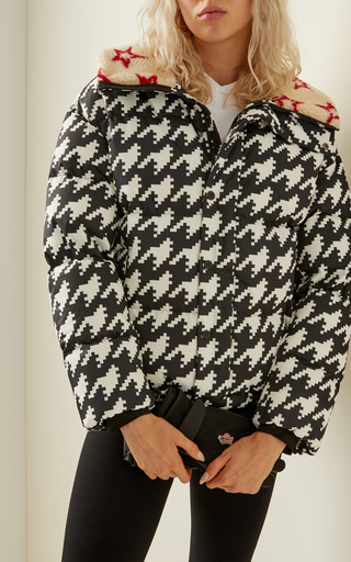 Jojo Houndstooth Down Ski Jacket展示图