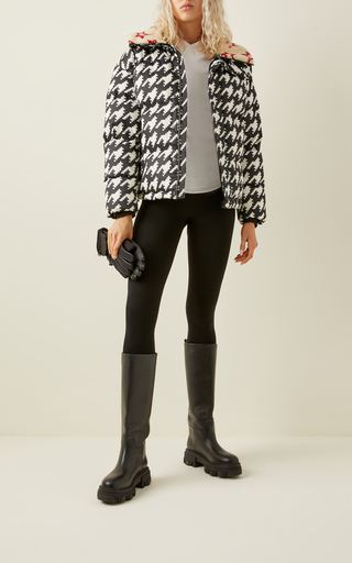 Jojo Houndstooth Down Ski Jacket展示图