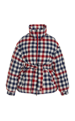 Star Gingham Down Hooded Ski Jacket展示图