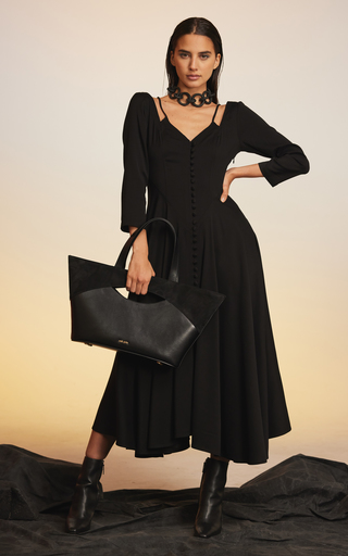 Chiara Button-Down Stretch-Twill Midi Dress展示图