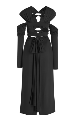 Marisol Cutout Stretch-Twill Midi Dress展示图