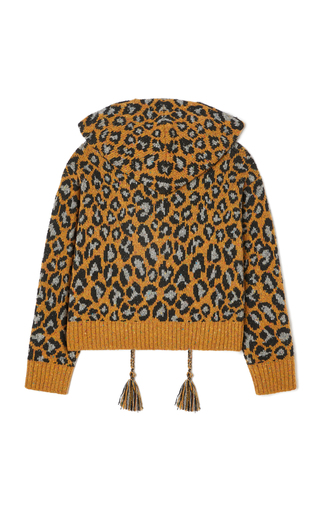 Esp��ritu Salvaje Animal-Printed Wool-Blend Hoodie展示图