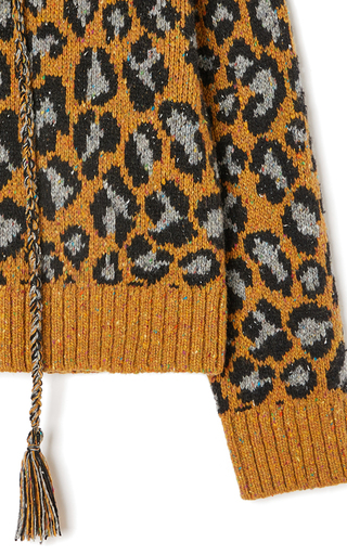 Esp��ritu Salvaje Animal-Printed Wool-Blend Hoodie展示图