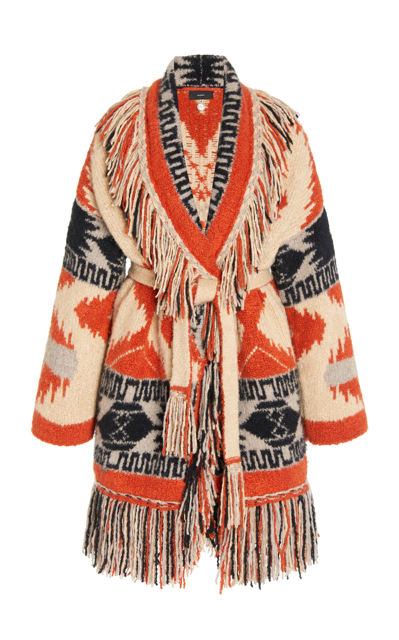 ALANUI WOMEN'S ANDEAN ICON FRINGED CASHMERE-BLEND CARDIGAN