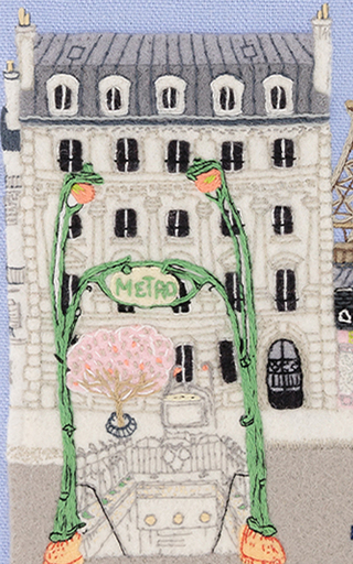 Paris Metro Guide Embroidered Clutch展示图