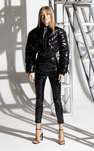 Jeanine Croc-Effect Faux Leather Skinny Pants展示图