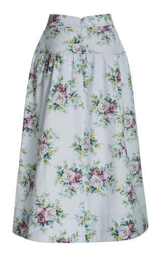 Floral Organic Cotton Poplin Maxi Skirt展示图