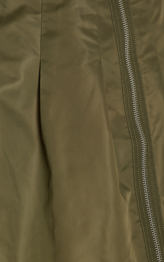 Zip-Detailed Recycled Nylon A-Line Skirt展示图