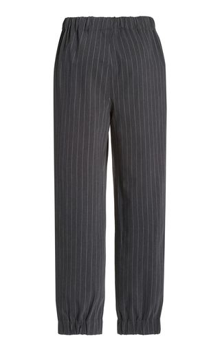 Stretch Striped Straight-Leg Pants展示图